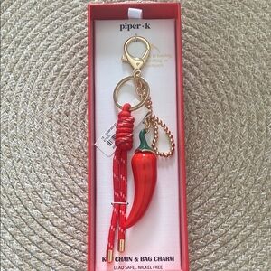 Piper Red Chili Pepper Keychain and Bag Charm